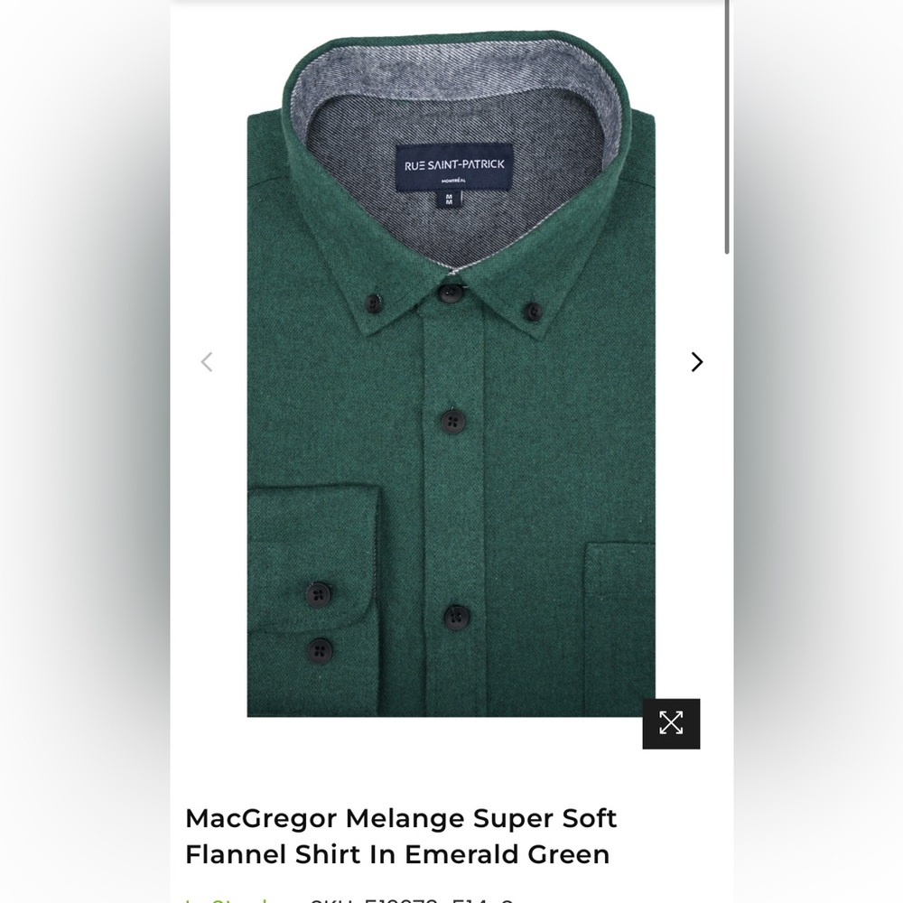 Super Soft Flannel Shirt In Emerald Green